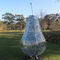 Outside Design Abstract Metal Garden Sculptures Pear Fruit Sculpture
