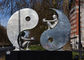 Public Art Modern Stainless Steel Sculpture , Yin And Yang Sculpture For Garden