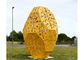 Huge Yellow Painted Metal Sculpture Stainless Steel Outdoor Public Sculpture