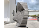 Matt Finish Modern Stainless Steel Abstract Face Sculpture 200cm High