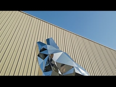 زينة الحديقة تمثال ذئب من الفولاذ المقاوم للصدأ