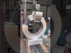 نافورة مياه منحوتة من الفولاذ المقاوم للصدأ