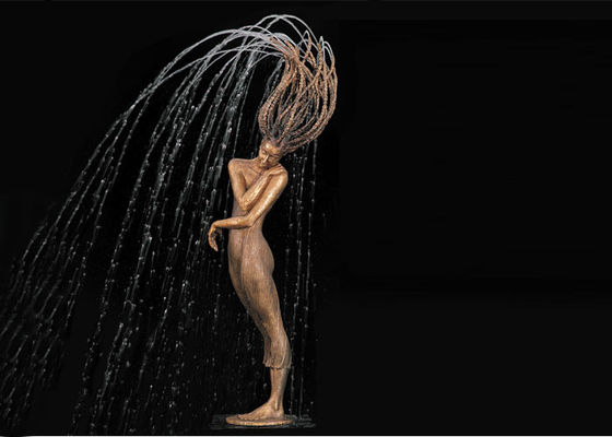 سعر جيد نافورة مياه برونزية لتزيين الحدائق الخارجية ارتفاع 250 سم الانترنت