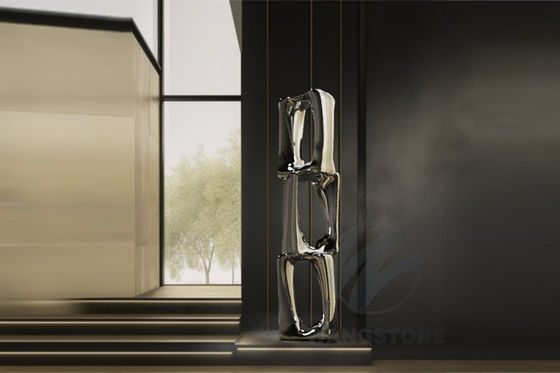 سعر جيد الفن الحديث المجرّد الفولاذ المقاوم للصدأ النحت المعدني الخارجي المرآة الملمعة الانترنت