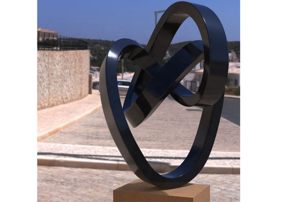 سعر جيد الفن المعدني المصبوغ حسب الطلب الفولاذ المقاوم للصدأ النحت المجرد الملتوي للخارج الانترنت