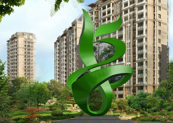 سعر جيد الأخضر رسمت المعاصرة في الهواء الطلق النحت المعدنية مجردة للبناء الانترنت