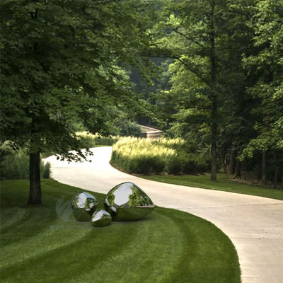 سعر جيد الفن الحديث النحت من الفولاذ المقاوم للصدأ لتزيين الحديقة الحجارة المقدسة الانترنت