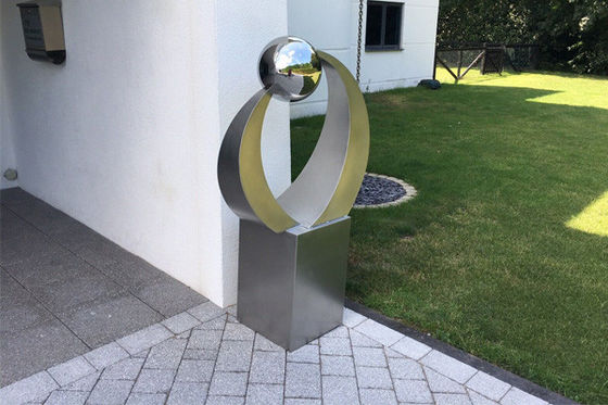 سعر جيد الحديقة في الهواء الطلق النحت الكرة الفولاذ المقاوم للصدأ تمت الصفحة النهائية الانترنت