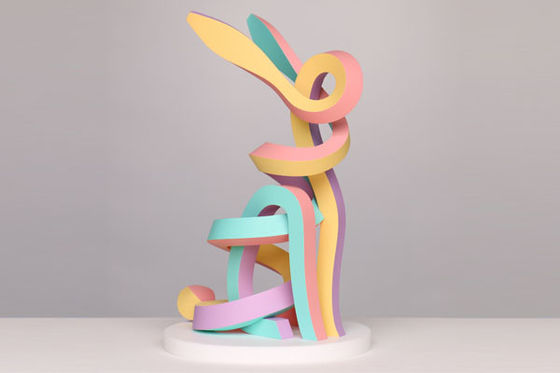 سعر جيد خارجية الفولاذ المقاوم للصدأ حجر الأرنب الكلب قوس قزح الطلاء النهاية الانترنت