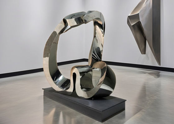 سعر جيد الفولاذ المقاوم للصدأ الحديث الفن المعدني المجرد النحت الخارجية / الداخلية زينة الحديقة الحماية المخصصة الانترنت