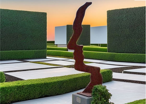 سعر جيد تحفة صلبة خارجية صلبة حديقة الفن كورتين الفولاذ وجه النحت الانترنت