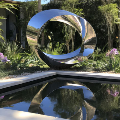 سعر جيد المرآة الحديثة من الفولاذ المقاوم للصدأ حلقة خارجية منحوتات المناظر المائية للفنادق والفيلات الانترنت