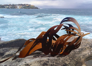 سعر جيد كبير صدئ حديقة كورتين الصلب النحت ، في الهواء الطلق المعادن النحت الديكور مجردة الانترنت