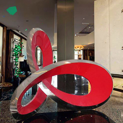 سعر جيد التجارية الكبيرة الحديثة المجردة الفن العام النحت من الفولاذ المقاوم للصدأ الانترنت