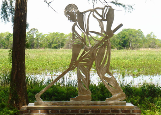 سعر جيد الفولاذ المقاوم للصدأ النحت المعدني في الهواء الطلق ، النحت الرقم المعادن للزينة العامة الانترنت