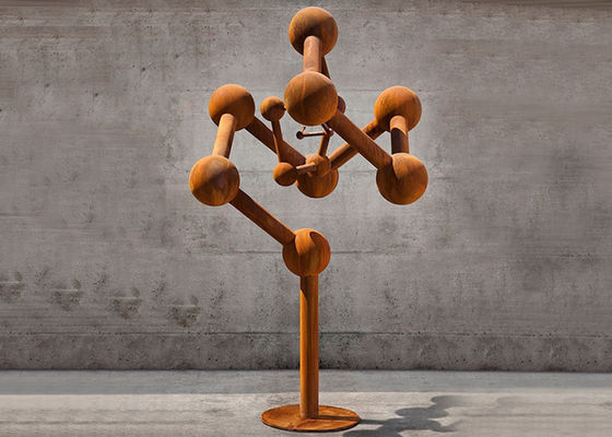 سعر جيد جميلة النحت كورتين الصلب العامة ، الفن حديقة الصلب الصدأ الهندسية الانترنت