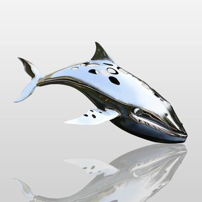 سعر جيد Customized Hollow-Out Leaping Whale Art Statue, Outdoor Water Feature Centerpiece الانترنت