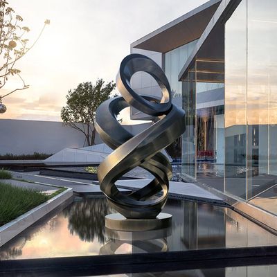 سعر جيد SERENITY Mirror | Contemporary Abstract Stainless Steel Sculpture for Outdoor Garden الانترنت