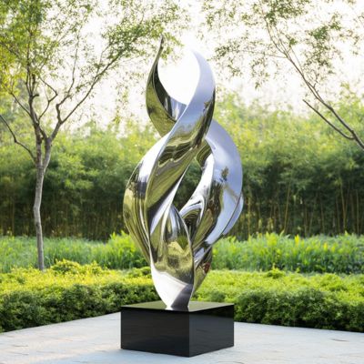 سعر جيد Custom Modern Public Decoration Stainless Steel Spiral Sculpture الانترنت