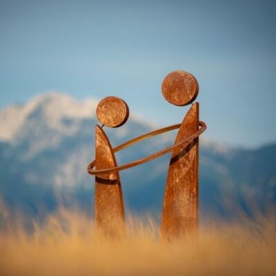 سعر جيد Corten Steel Sculpture Abstract Art for Outdoor/Garden Decoration Landscaping الانترنت