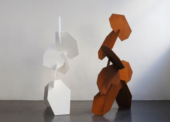 سعر جيد زخرفة الحديقة النحت الهندسي الديكور الخارجي من الصلب Corten الانترنت