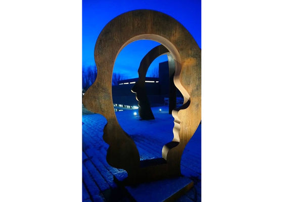 سعر جيد كبير كورتن ستيل ميتال جاردن وجه فن النحت للخارجية الانترنت