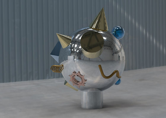 سعر جيد مرآة مصقولة 316 منحوتات فنية من الفولاذ المقاوم للصدأ بارتفاع 100 سم الانترنت