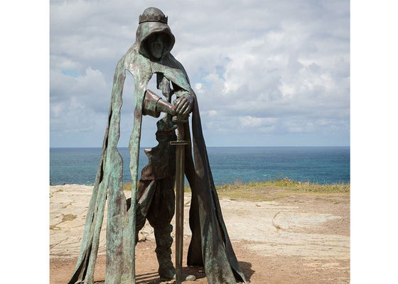 سعر جيد بالحجم الطبيعي النحت البرونزي التجريدي باتينا المحارب الانترنت