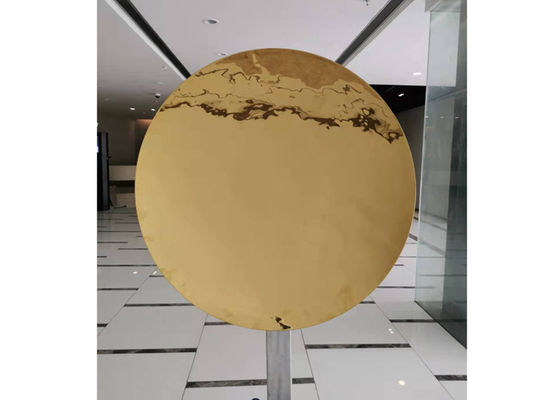 سعر جيد ديكور الحائط الذهبي الفولاذ المقاوم للصدأ مرآة النحت الانترنت