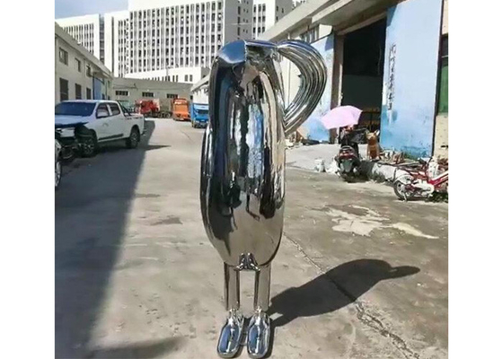 الفن الحديث الفولاذ المقاوم للصدأ مجردة رجل النحت مرآة مصقولة