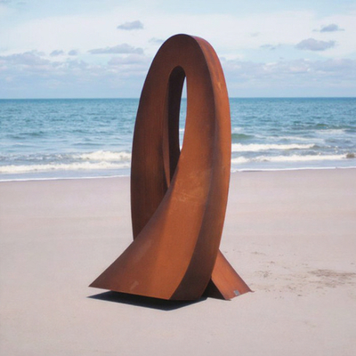 سعر جيد Custom Corten Steel Rusty Landscape Sculpture for Outdoor Decor الانترنت