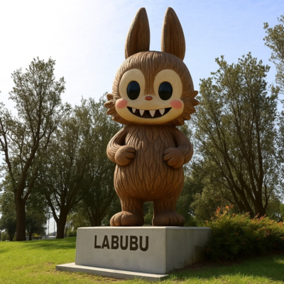 سعر جيد Garden Decoration Toy Art Fiberglass Labubu Sculpture الانترنت