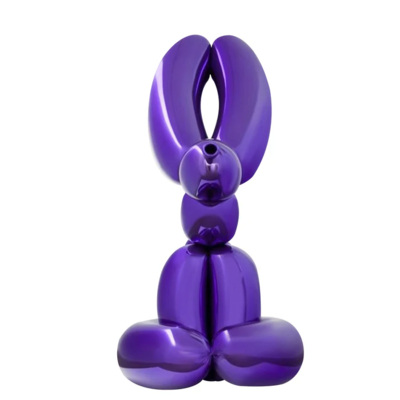 سعر جيد Custom Commercial Sculpture Purple Balloon Bunny Fiberglass Sculpture الانترنت