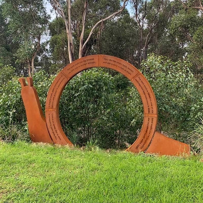 Factory Weathering Steel Sculpture in Snail Form Landscape Metal Corten Steel Sculpture for Garden Decoration