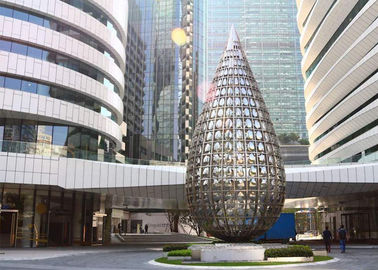 سعر جيد مصقول الفولاذ المقاوم للصدأ بناء كبيرة في الهواء الطلق منحوتات معدنية النحت مدخل الانترنت