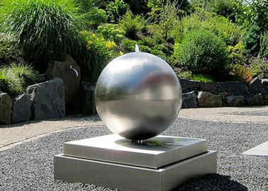 سعر جيد نحى في الهواء الطلق Wangstone ديكور النحت الفولاذ المقاوم للصدأ كرة الماء نافورة الانترنت