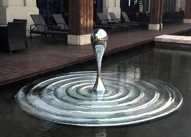 سعر جيد عرف حجم الفن الحديث الفولاذ المقاوم للصدأ النحت قطرة الماء لحوض الماء الانترنت